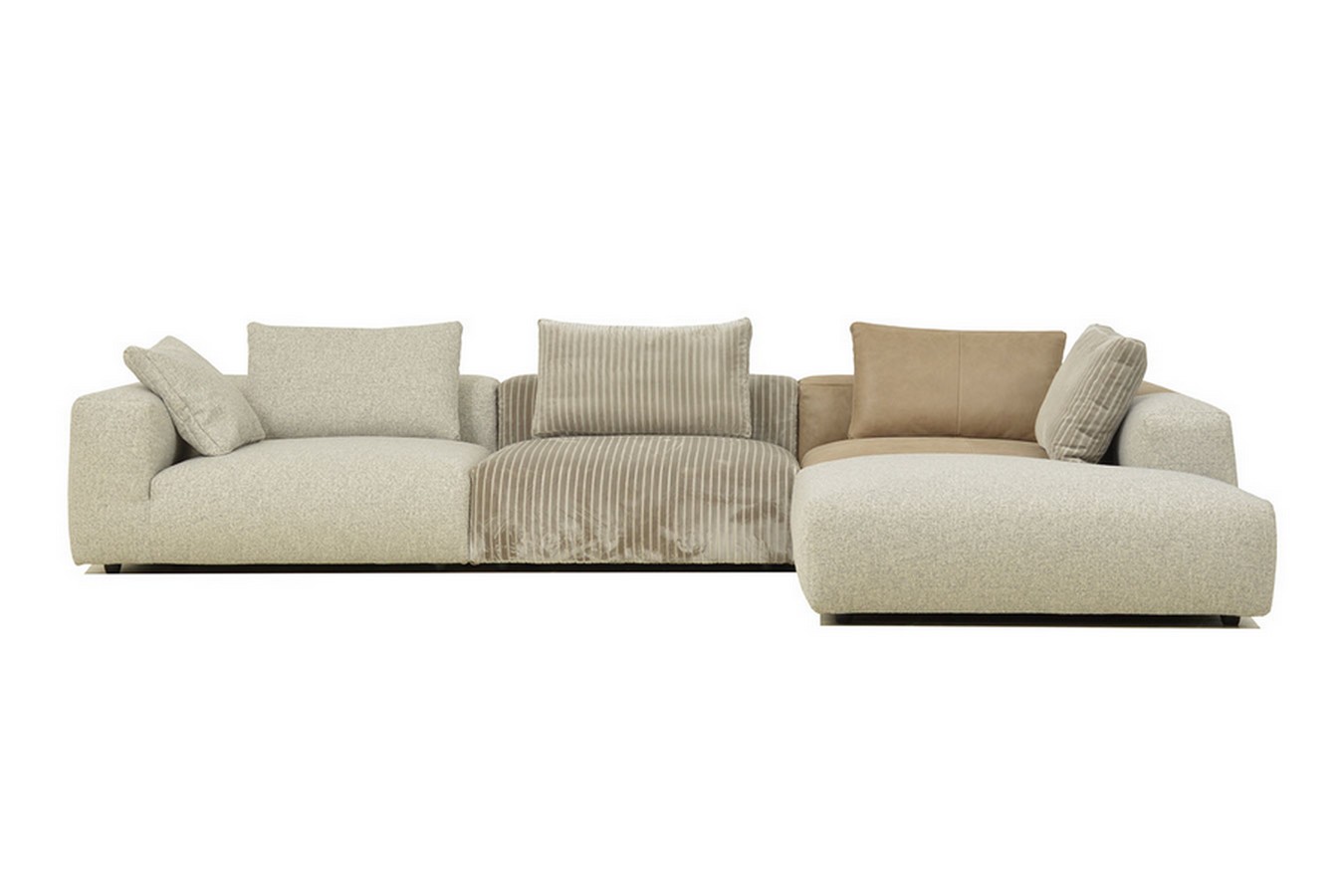 Modulsofa Tarzan Stoff Leder Mix natur