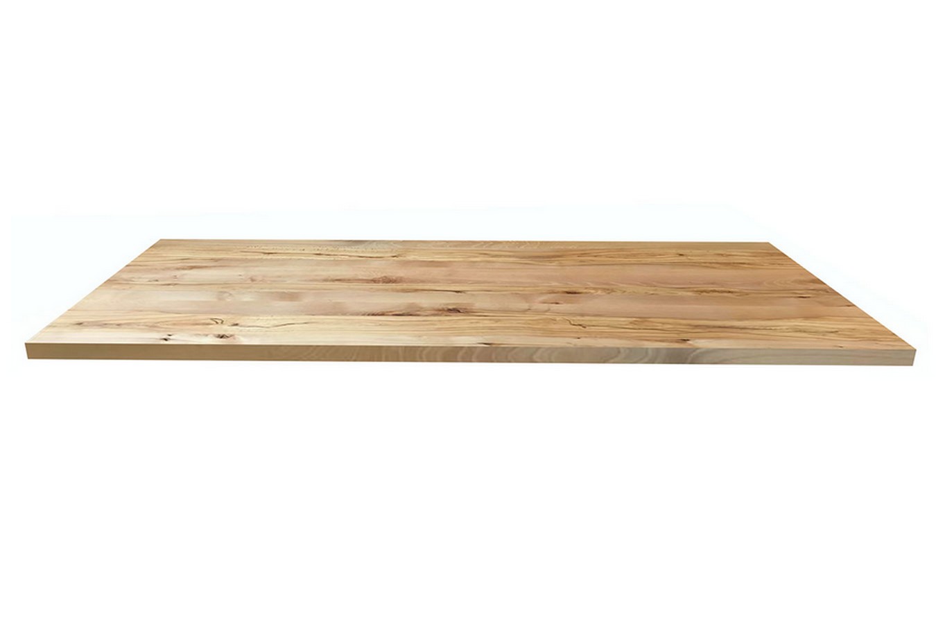 Tischplatte 4 cm astige Wildbuche massiv gerade Kante ab 60 cm konfigurierbar