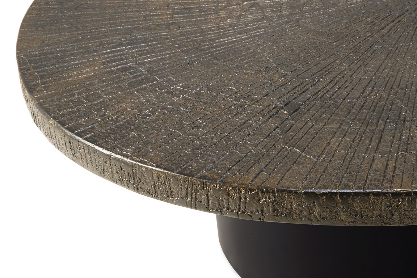 Couchtisch Slice antik bronze oval 105*94 cm