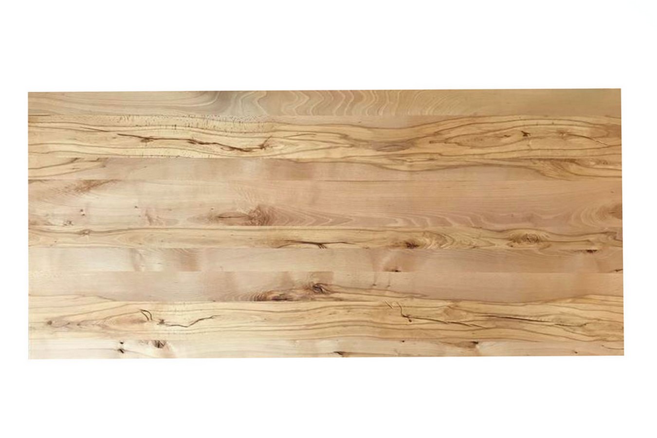 Tischplatte 6,5 cm Wildbuche massiv schweizer Kante extrem ab 60 cm konfigurierbar