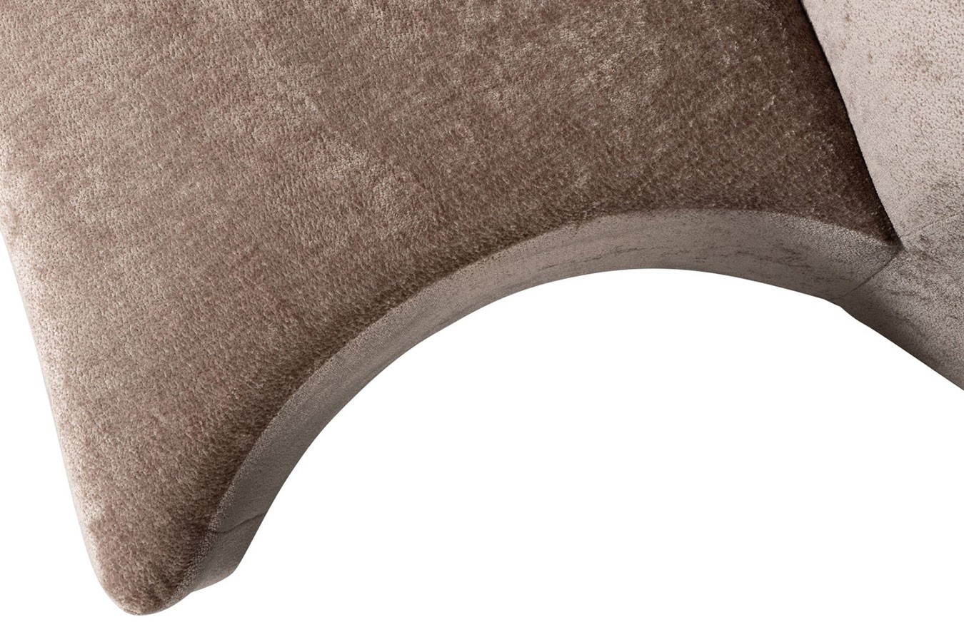 Sofa 2-Sitzer Pop halbrund Samt taupe