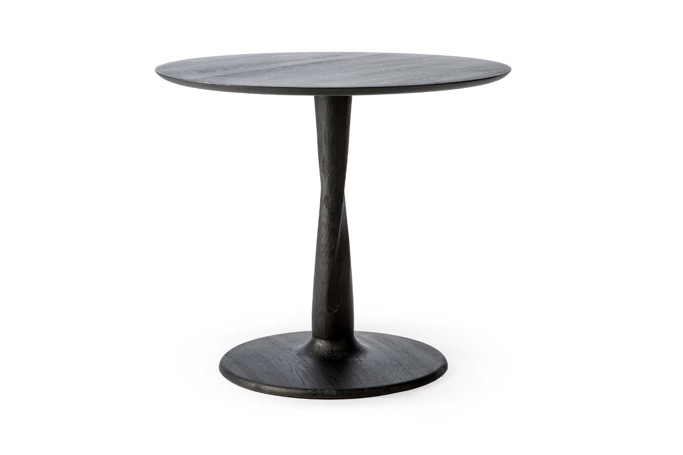 Esstisch Torsion Eiche schwarz D 90 cm