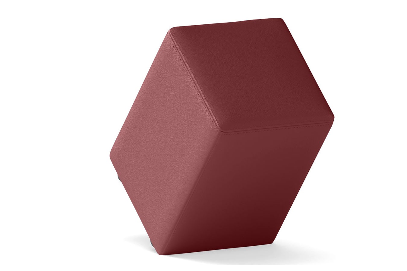Sitzhocker Basic Leder rot