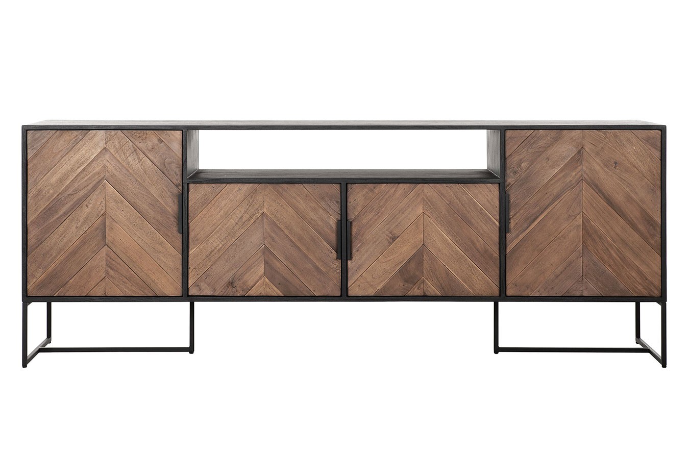 Highboard Criss Cross Massivholz B 200 cm