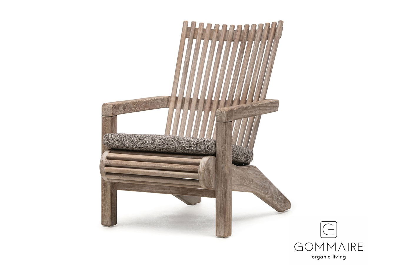 Loungesessel Outdoor Orso Teak grau