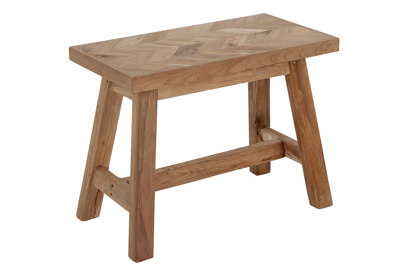 Hocker Herringbone Teakholz B 60 cm