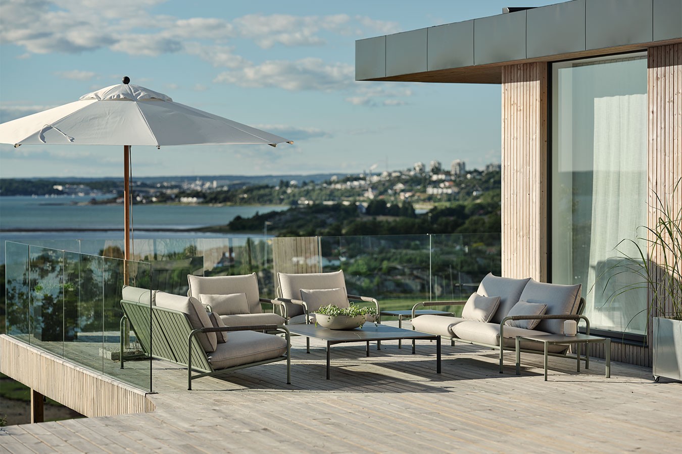 Sonnenschirm Paliano taupe D 300 cm