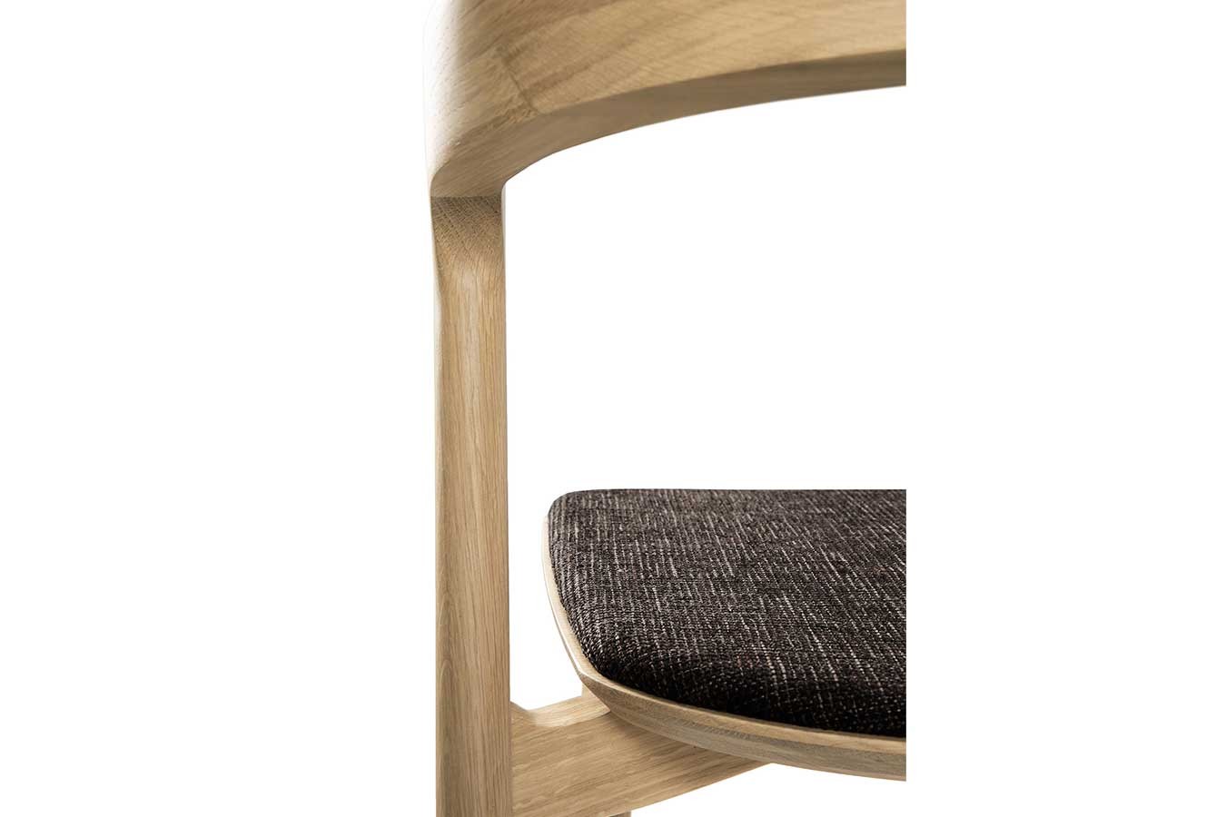 Esszimmerstuhl Bok Eiche massiv mit Sitzkissen braun