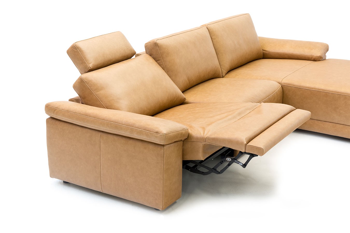 Ecksofa Pieta Leder cognac