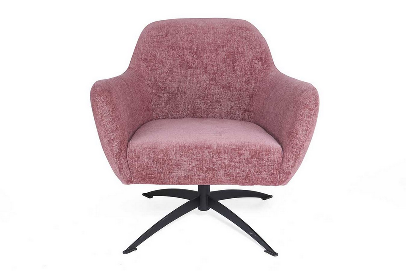 Drehsessel Moni Stoffbezug Samt rosa
