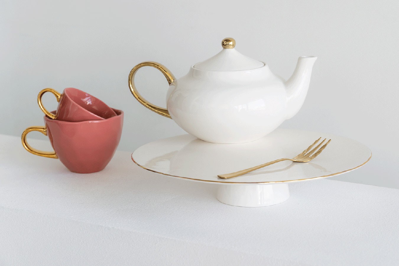 Kaffeetasse Porzellan pink