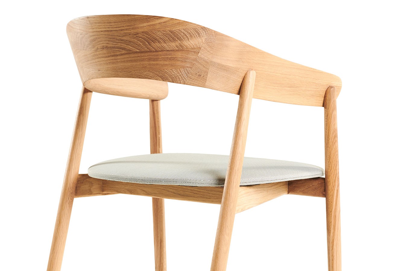 Designerstuhl Unaj mit Arm Eiche