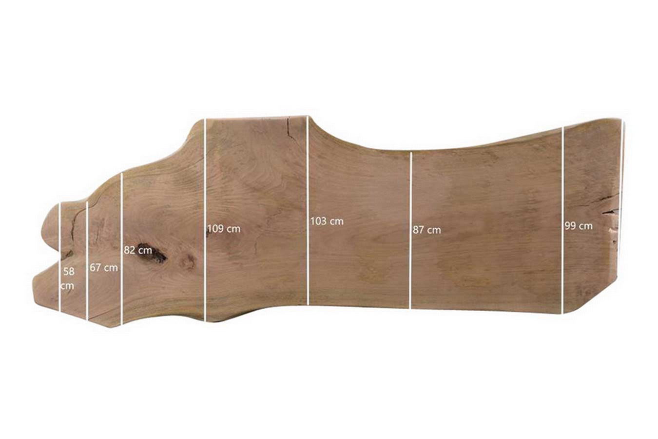 Tischplatte Monolith Mangoholz 340cm