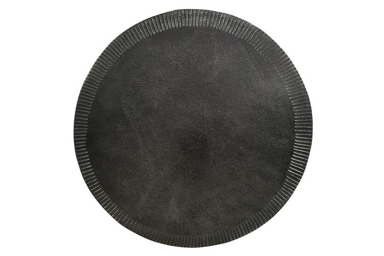 Beistelltisch Metall rund grau D 34 cm