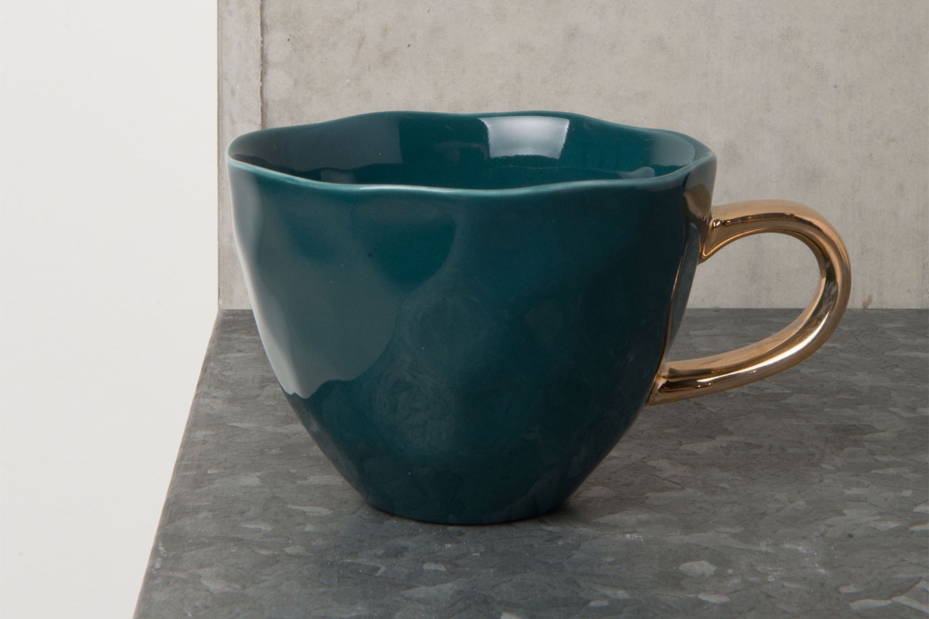 Kaffeetasse Porzellan petrol