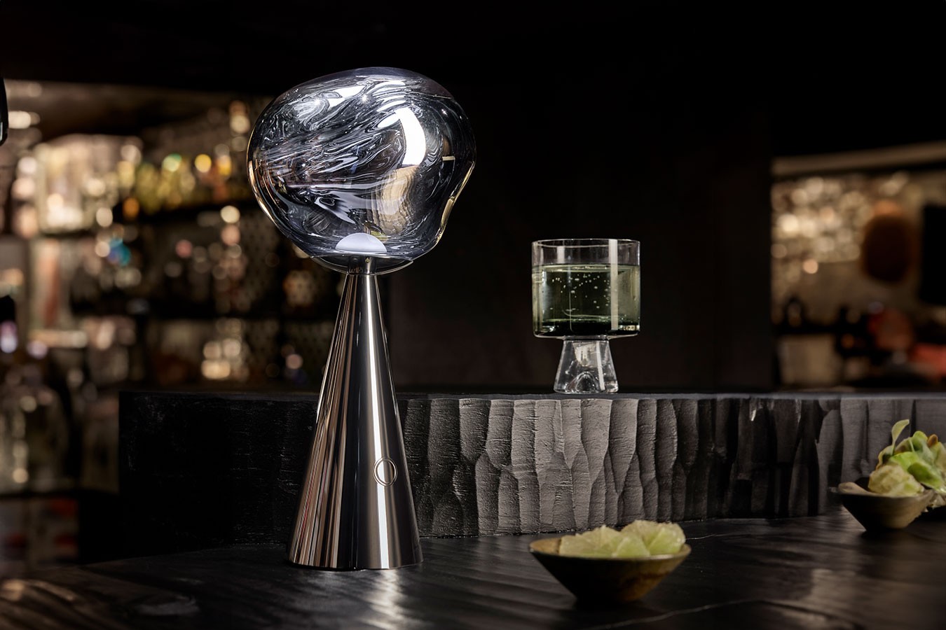 Tischlampe Melt Silber
