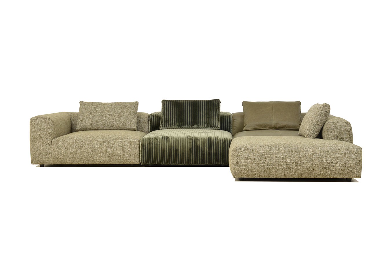 Modulsofa Tarzan Stoff Leder Mix natur
