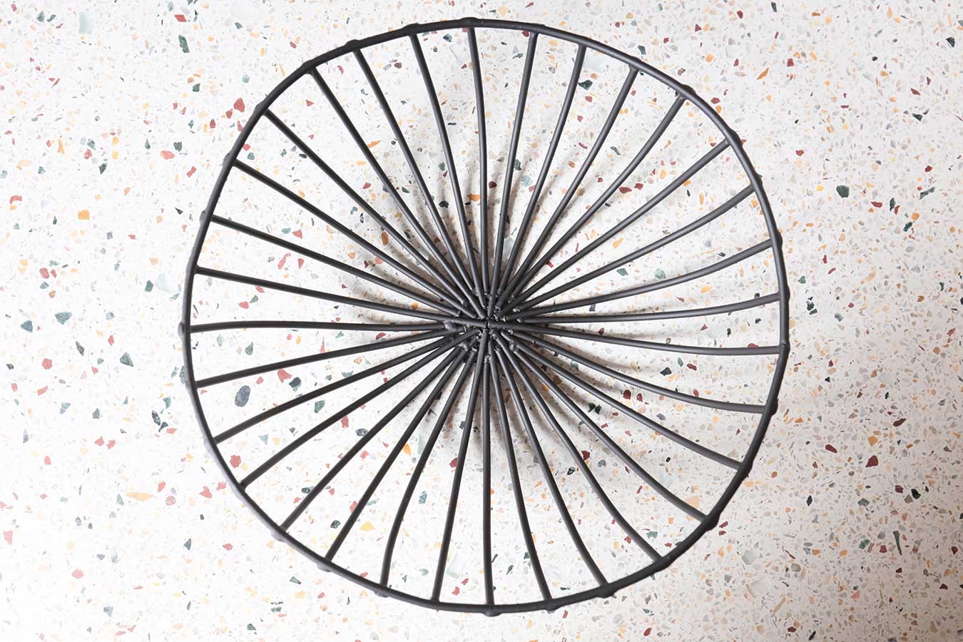 Dekokorb Metall schwarz D 20 cm