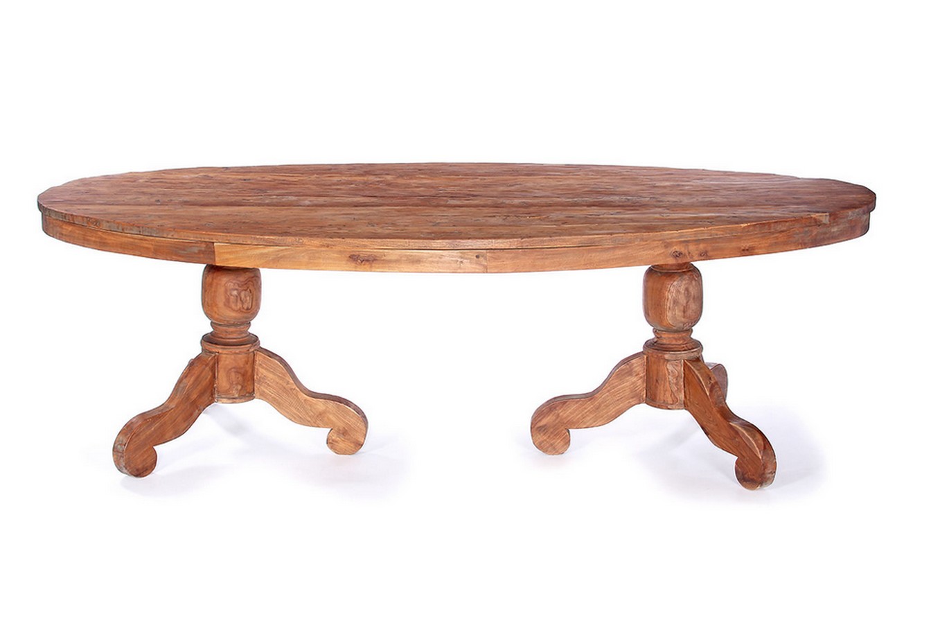 Tisch Avignon Teakholz massiv oval 240*120 cm