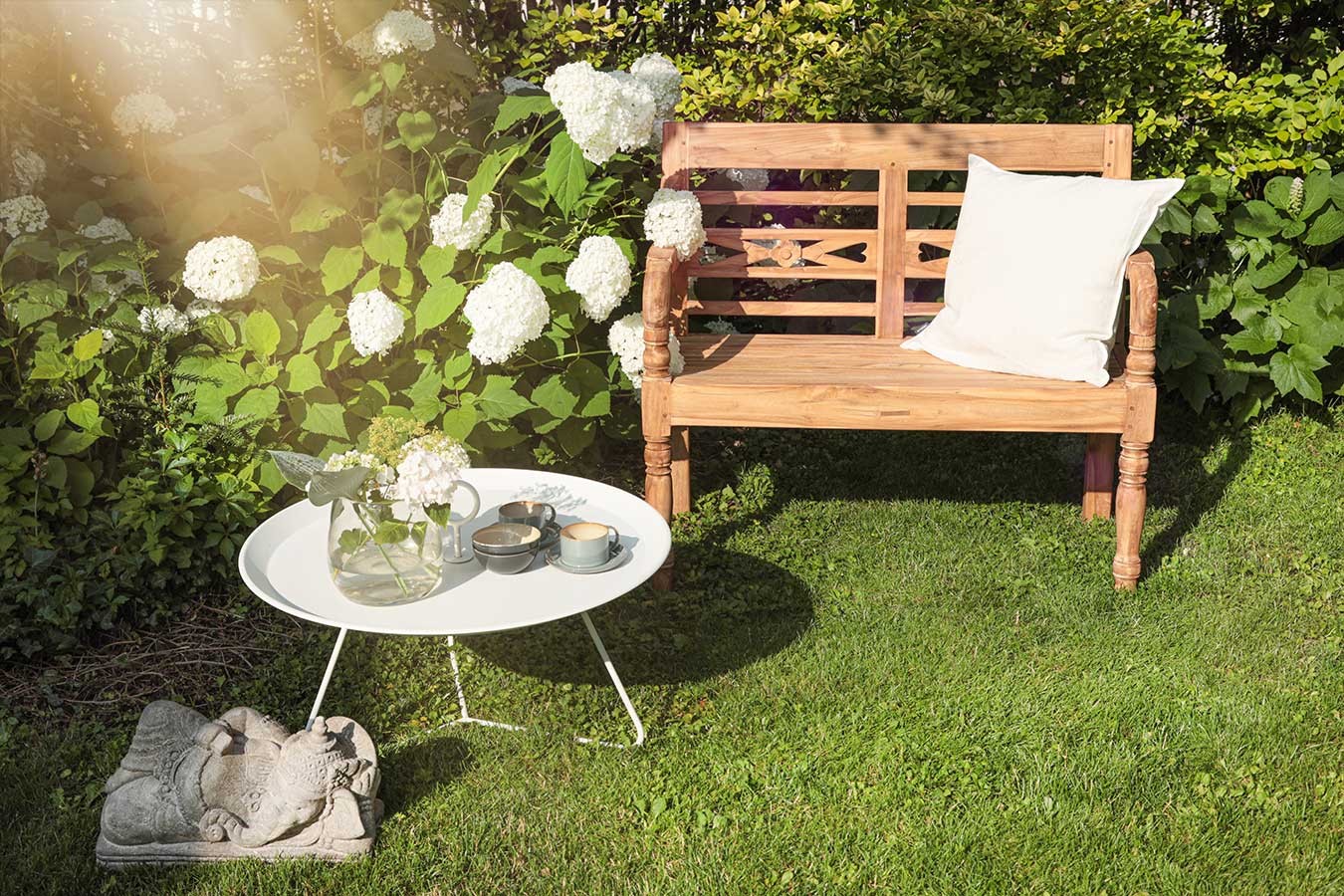 Sitzbank Flower Teak natur ca 130 cm