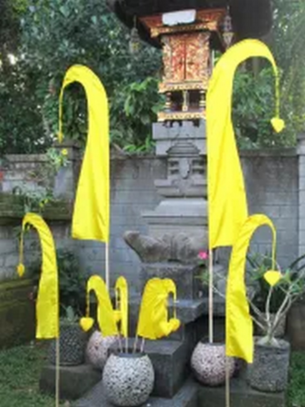 Bali Fahne inkl Stock gelb H 120 cm