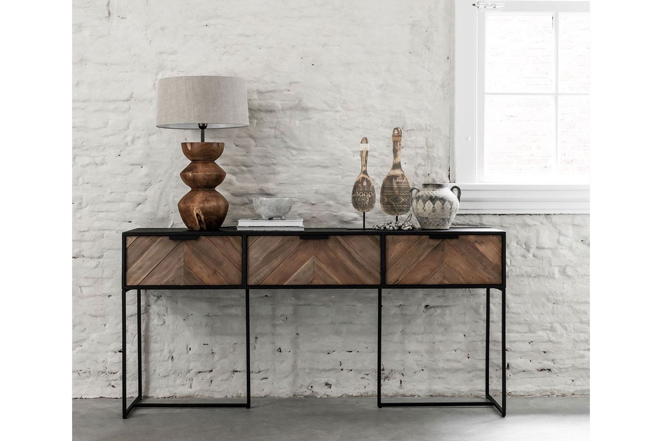 Sideboard Criss Cross Massivholz B 160 cm