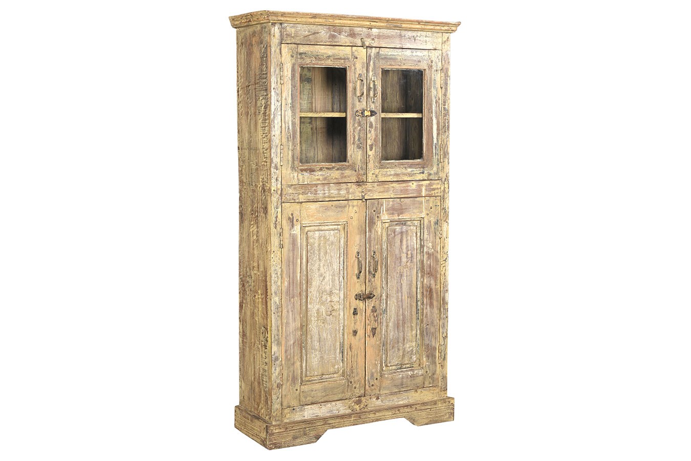 Vitrinenschrank Vintage gelb
