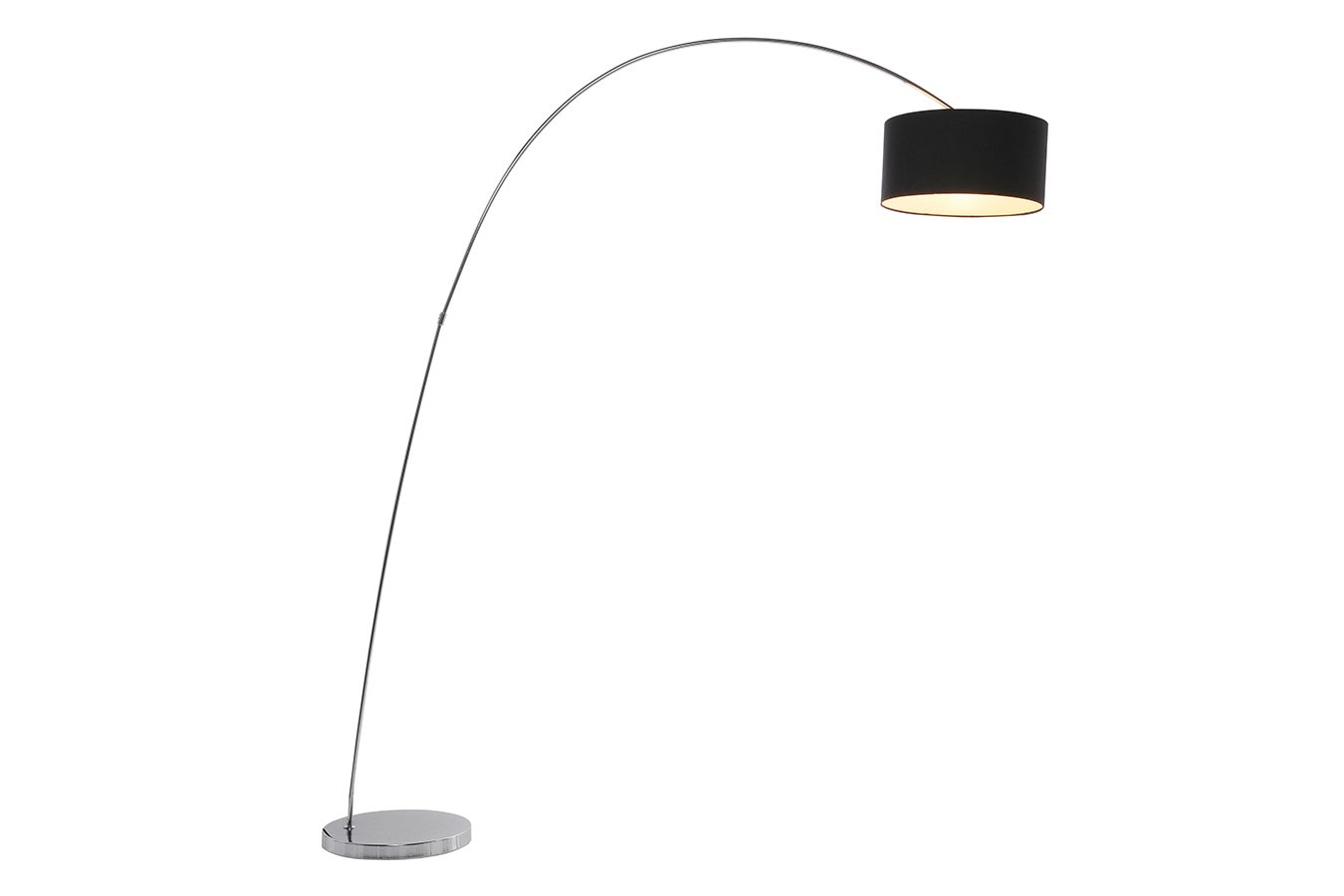 Standleuchte Goose Chrom Schwarz H 205 cm