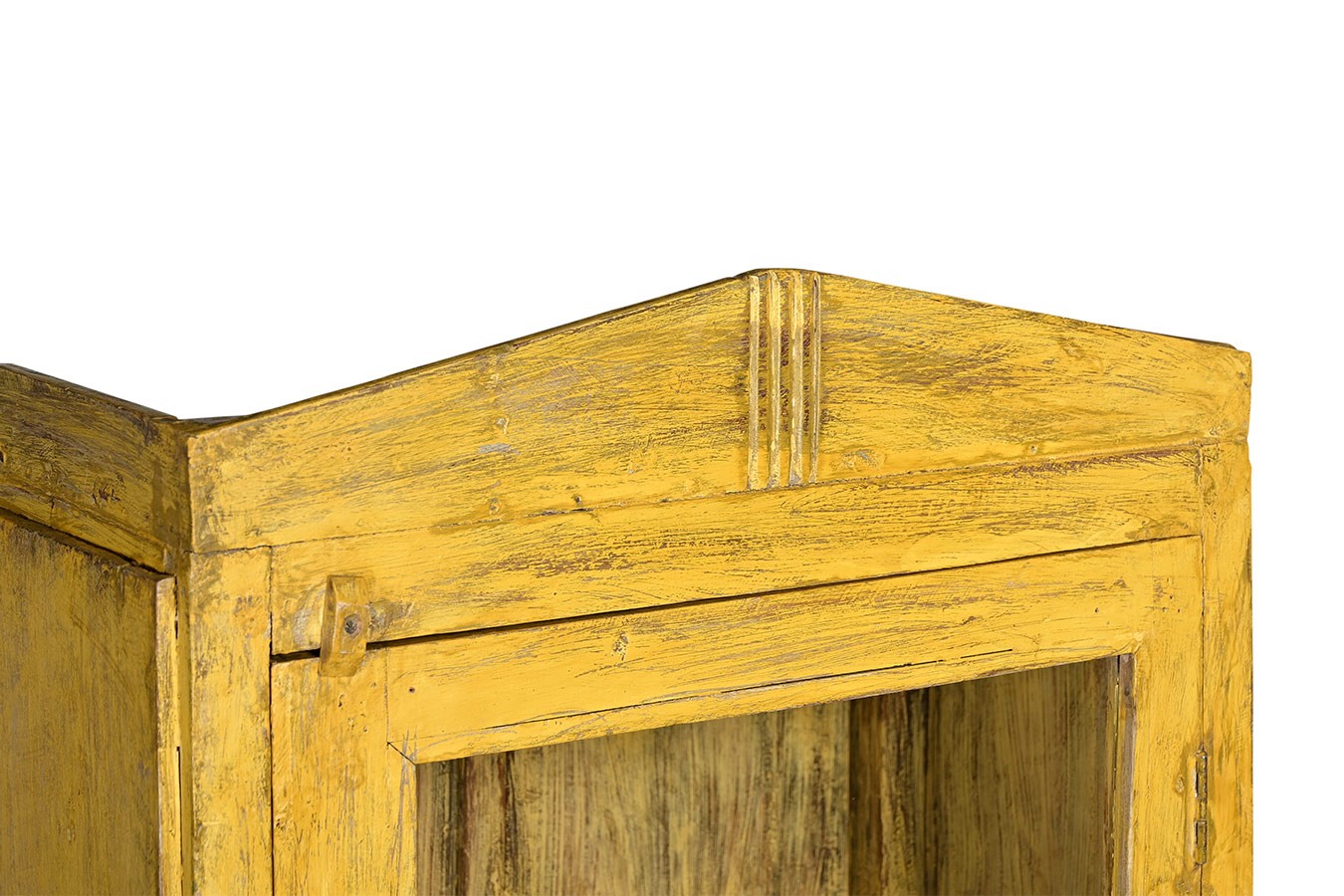 Vitrinenschrank Vintage gelb