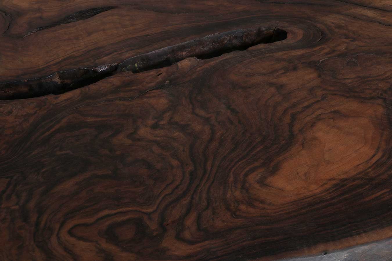 Esstisch Baumscheibe Nussbaum Massivholz 213*66-100*79 cm