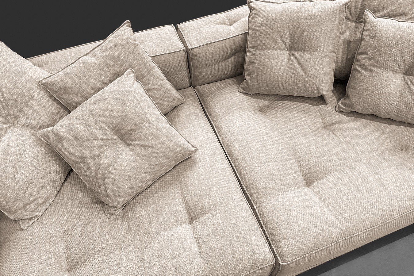 Big Sofa Brian Stoff beige