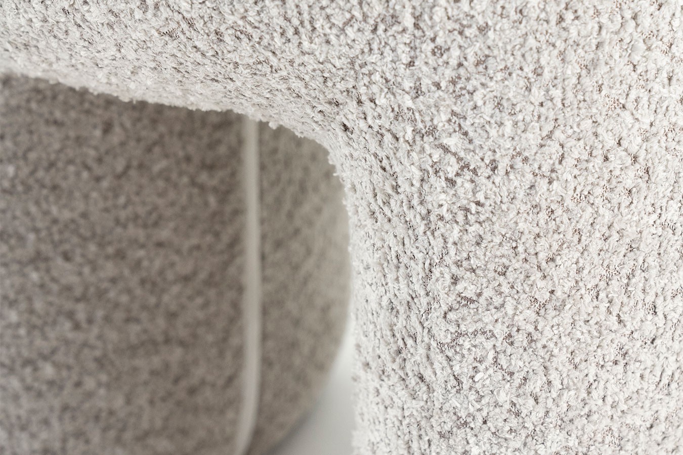 Hocker Loop Boucléstoff beige