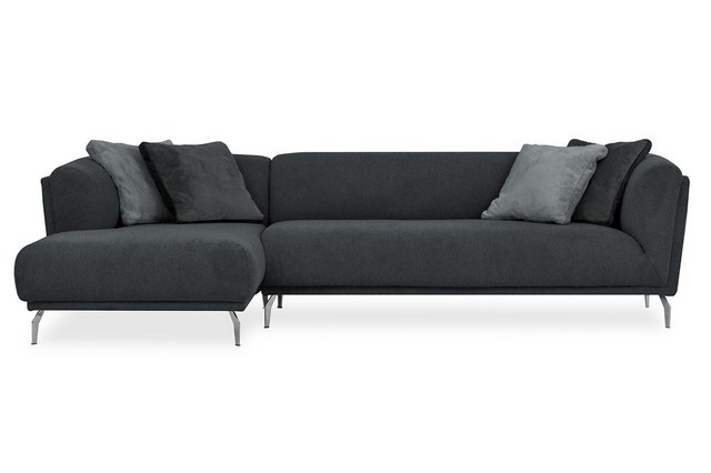 Ecksofa Aston Stoff anthrazit