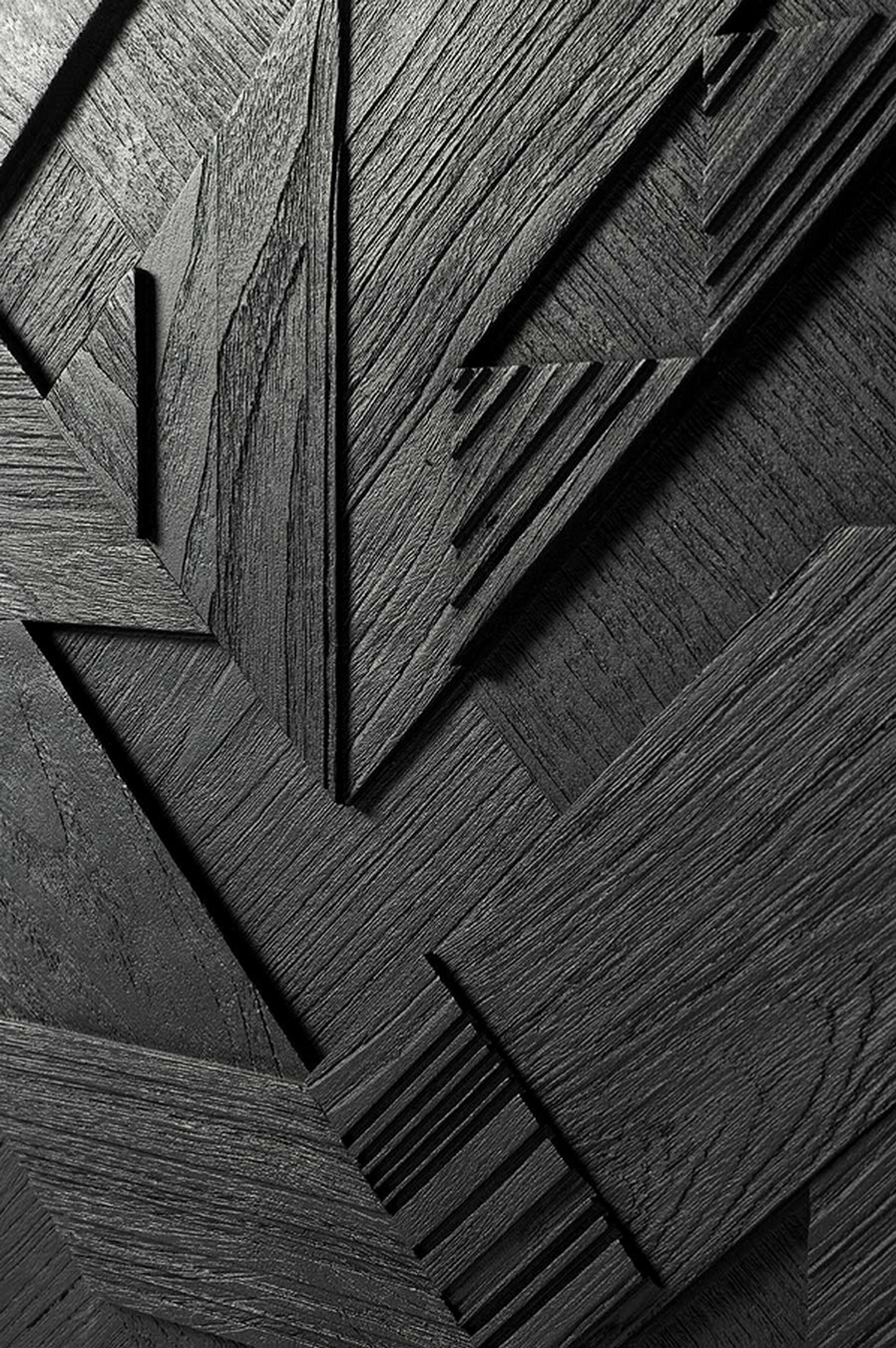 Anrichte Graphic Teak schwarz B 224 cm