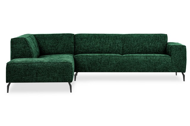 Ecksofa Nador Stoff flaschengrün