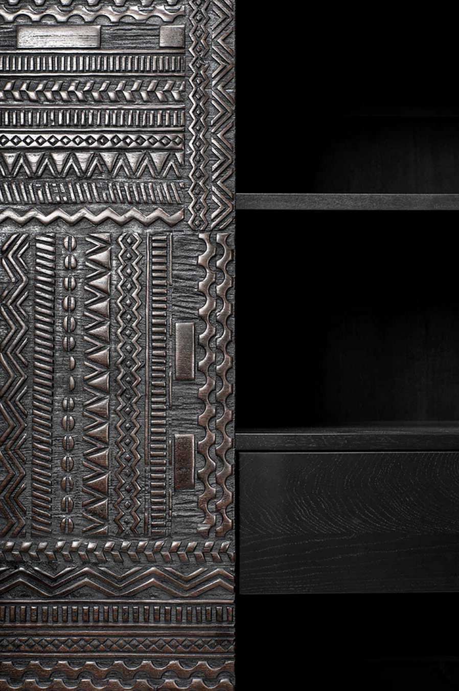 Schrank Tabwa Teak massiv H 180 cm