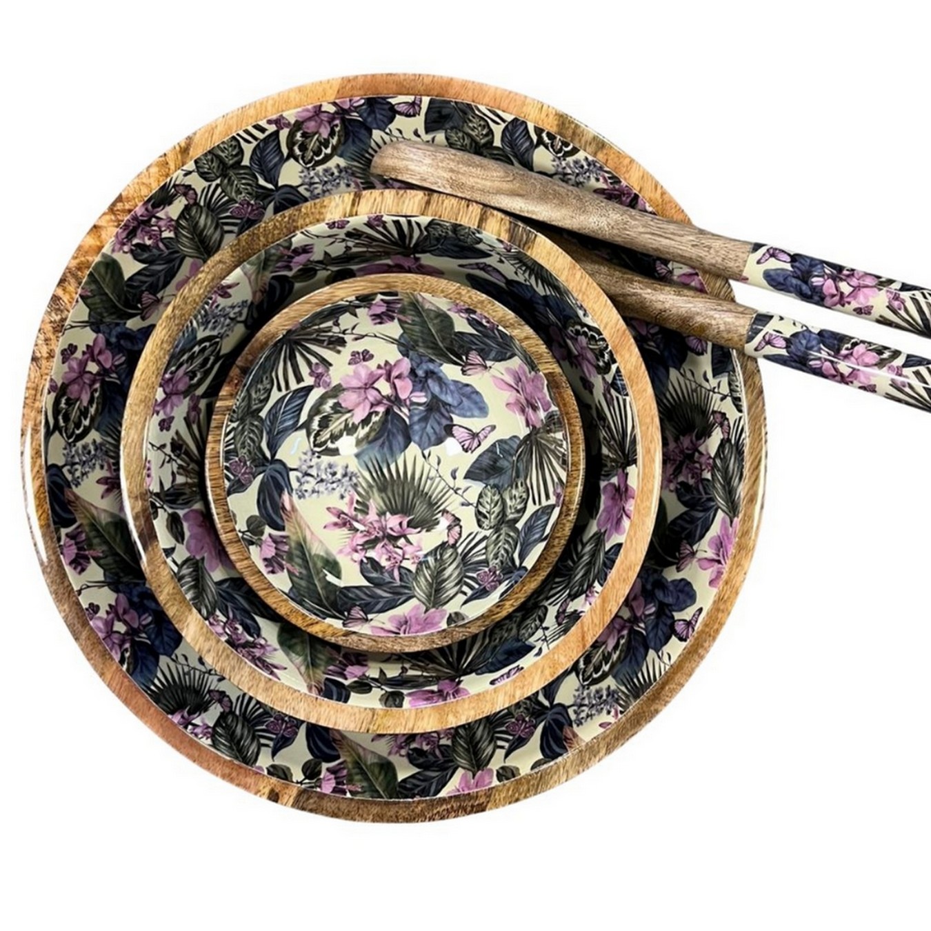 Schale Mangoholz Tropical Purple D 35 cm