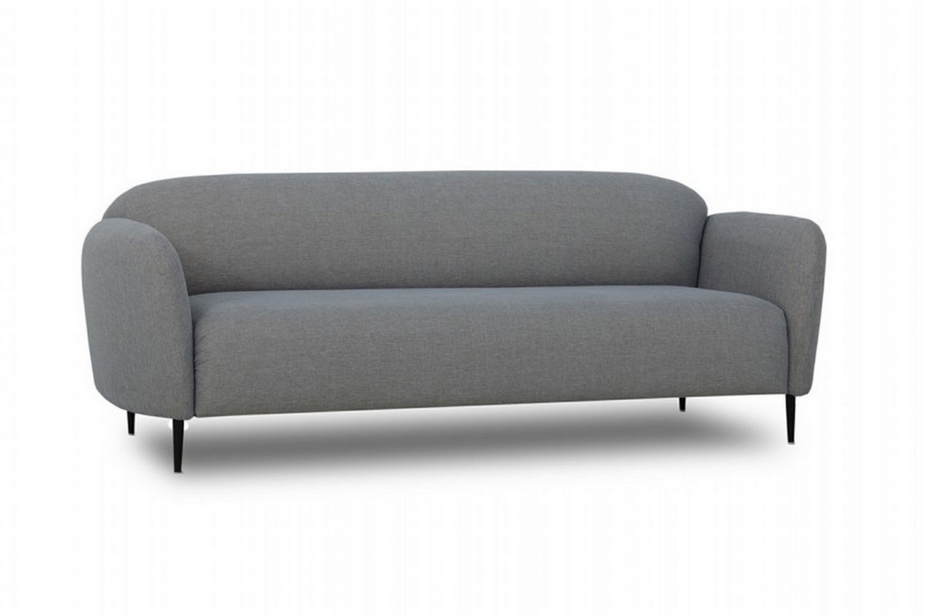 Sofa Milos 3,5 Sitzer Stoff grau