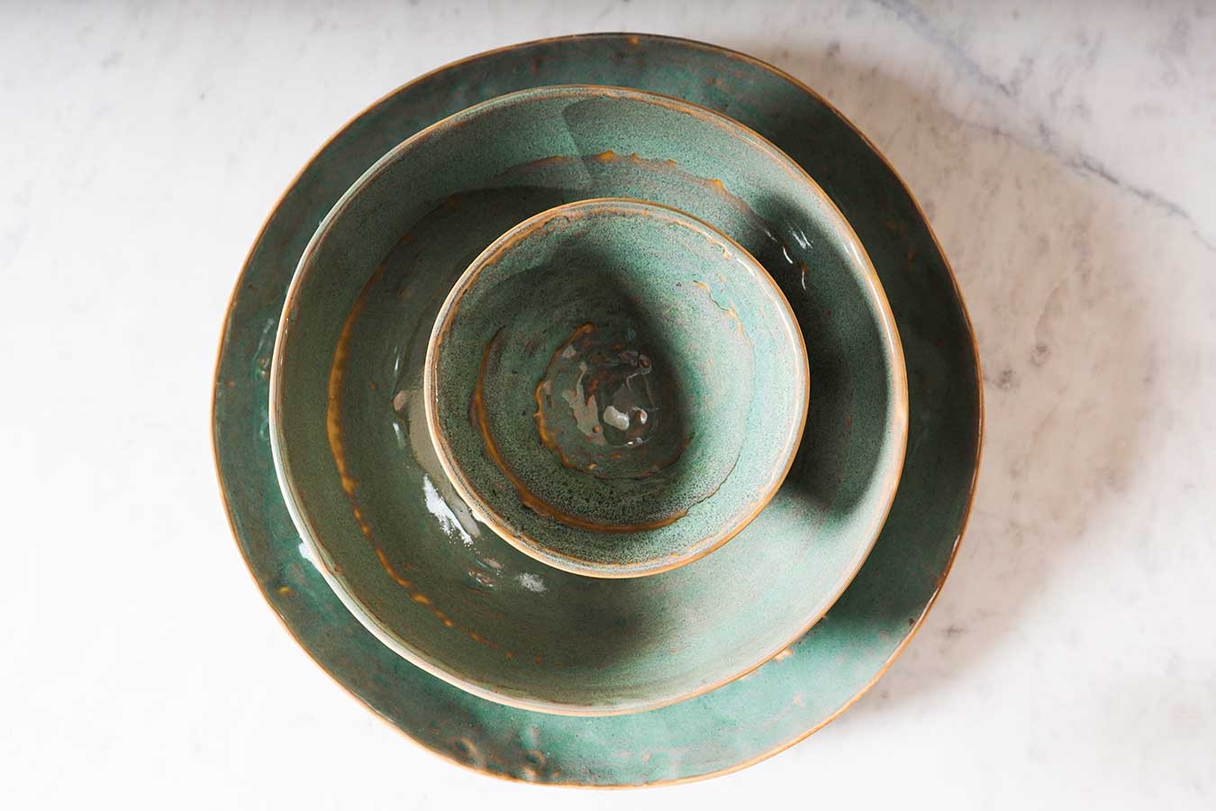 Schale Steingut seegrün D 11,6 cm