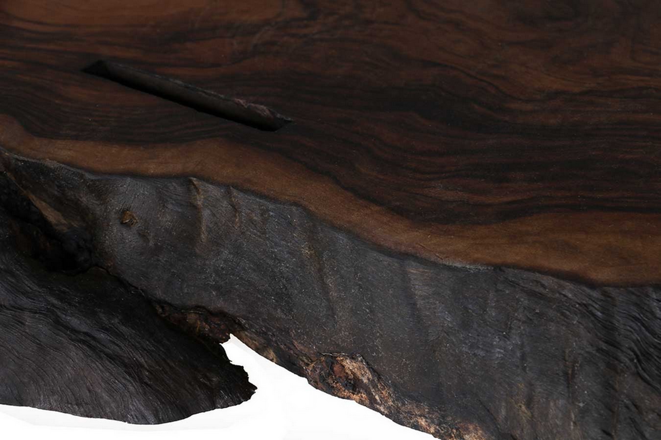 Esstisch Baumscheibe Nussbaum Massivholz 213*66-100*79 cm