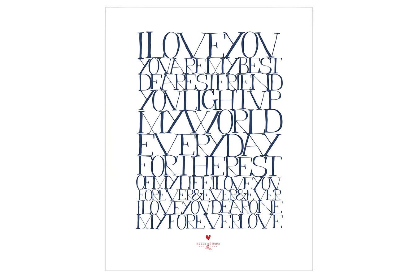 weiß / dunkelgrau/ Love you