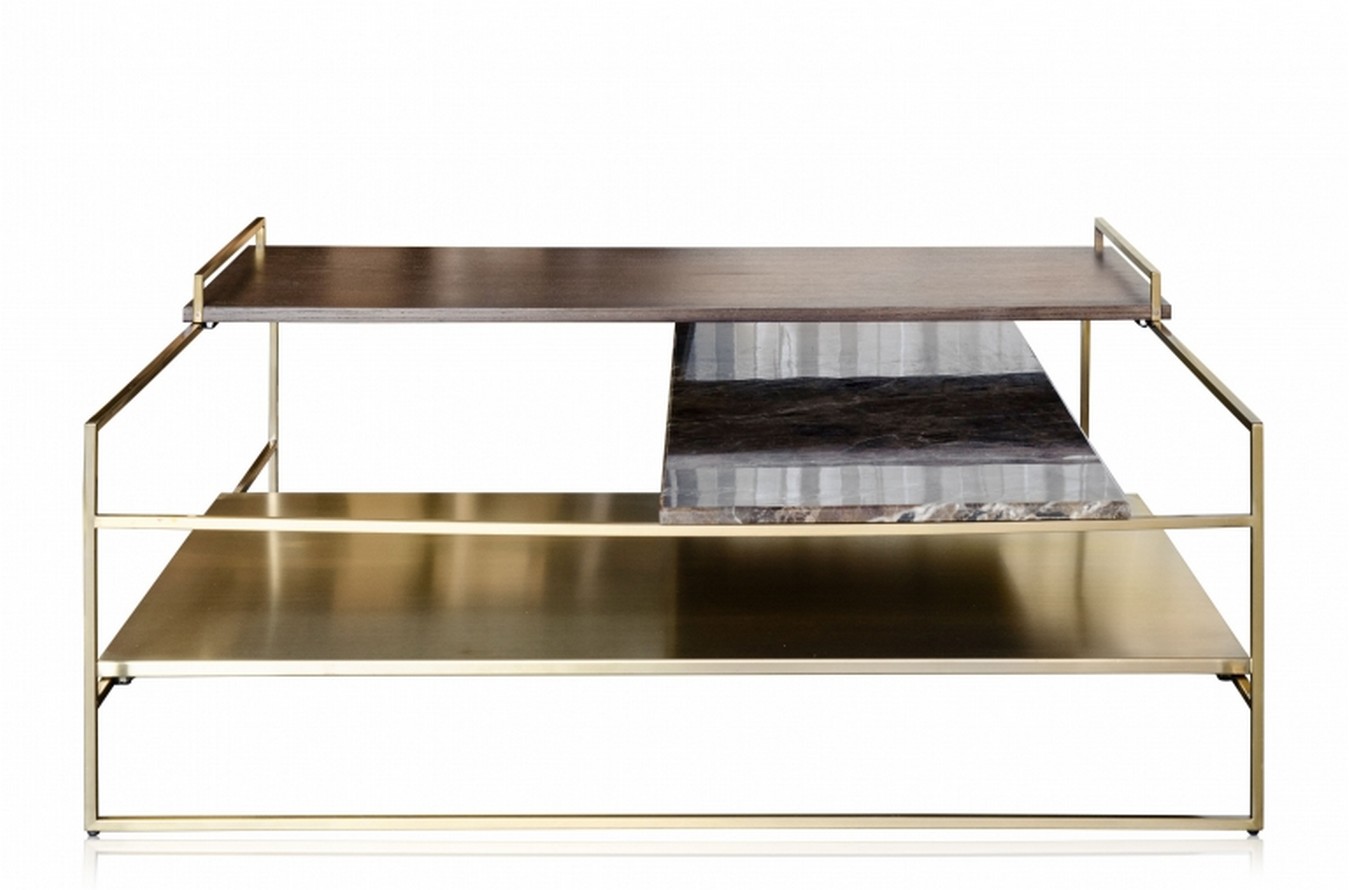 Couchtisch Architect Metall gold gross