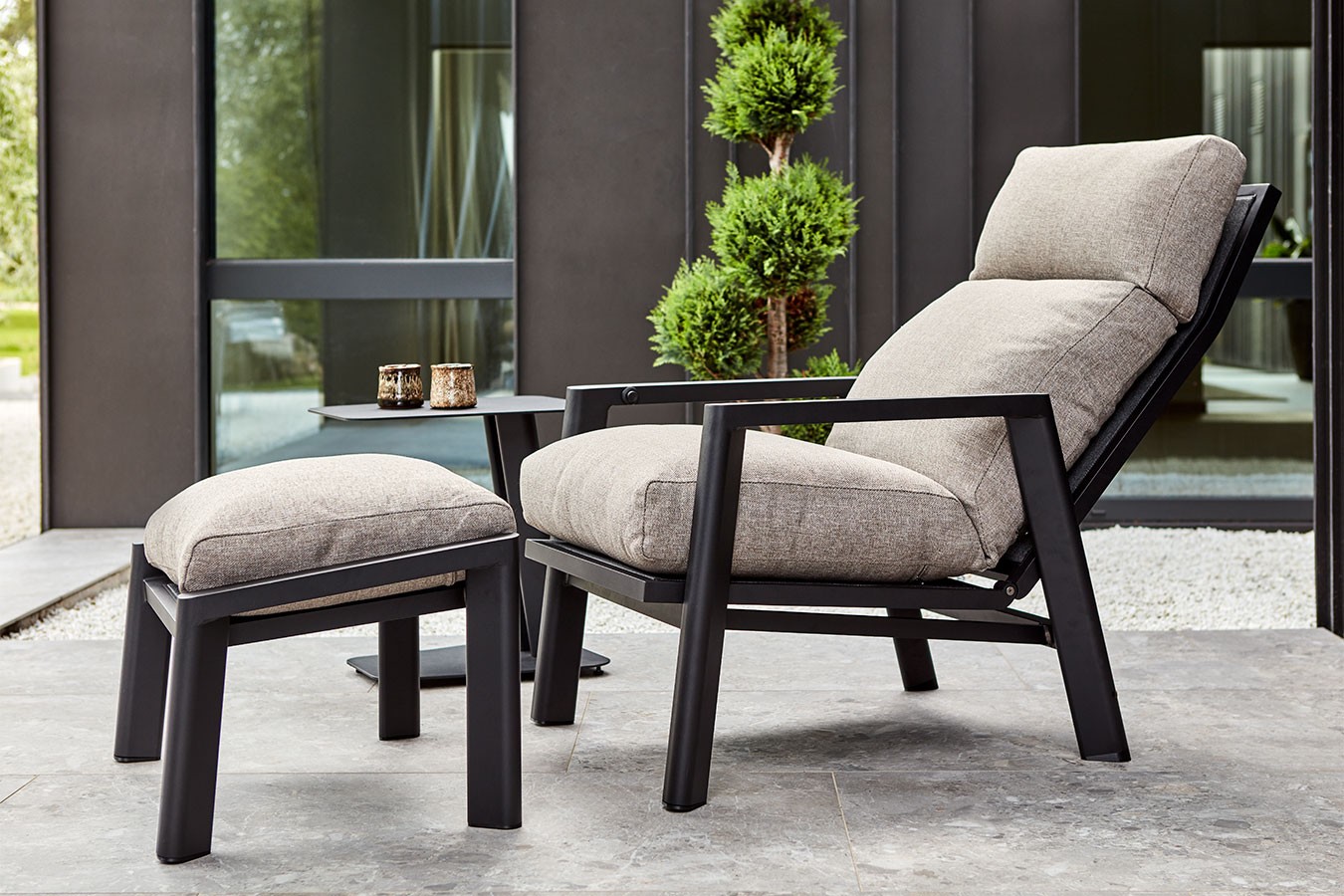 Loungesessel Slide verstellbar grau