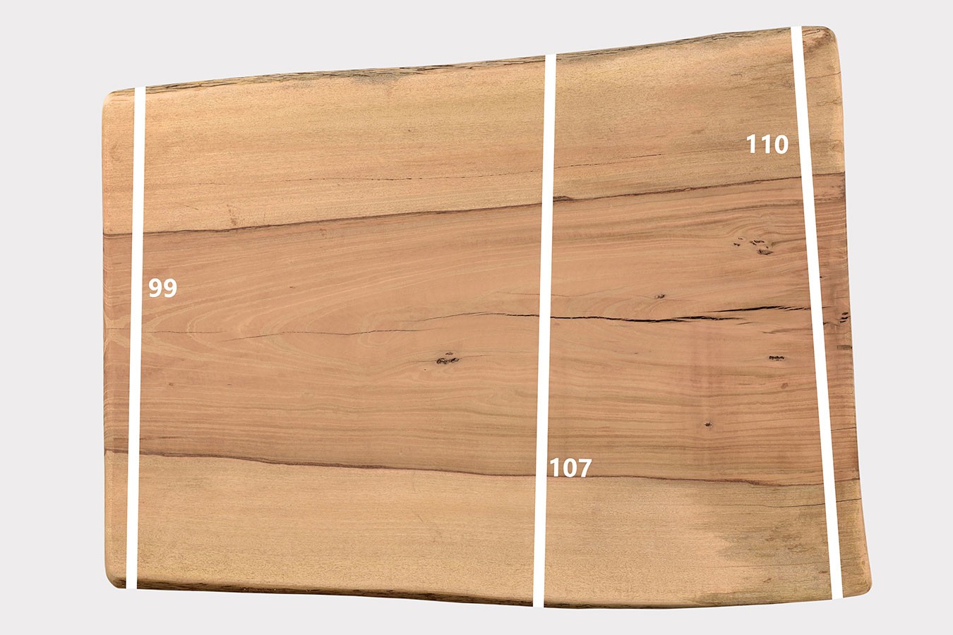 Tischplatte Mangoholz Monolith 130x130 cm
