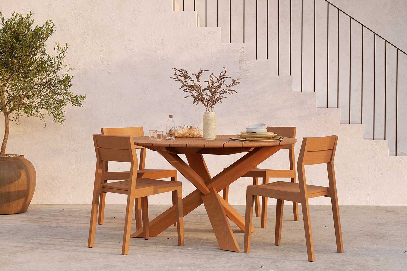 Outdoor Stuhl EX 1 Teak massiv