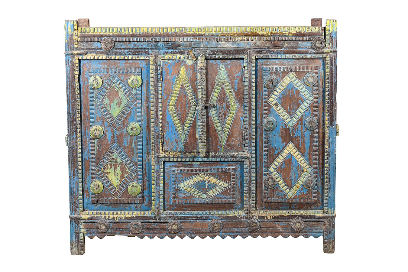 Sideboard Vintage blau gelb