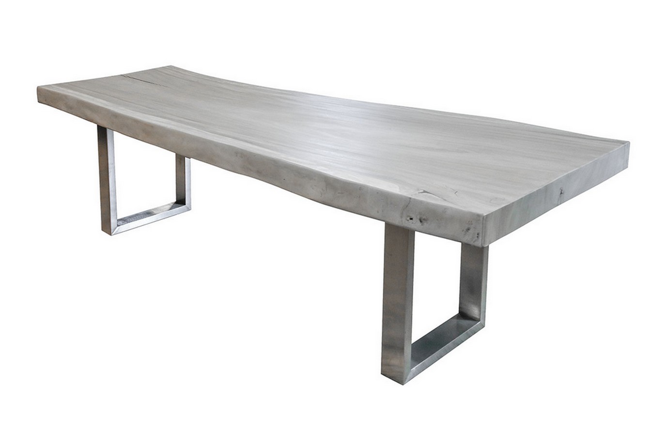 Designtisch Suarholz weiss pigmentiert 300*100 cm