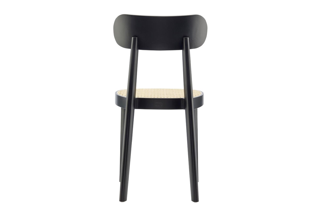 Holzstuhl mit Rattan P 118 schwarz