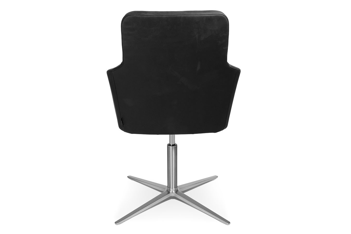 Drehstuhl W-Cube 1 mit Arm Leder schwarz