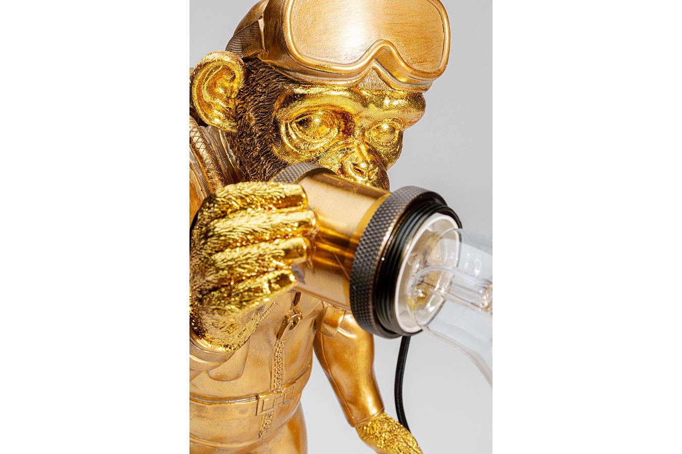 Tischlampe Affe Taucher gold